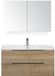 BES LED Seville Badmeubelset 100 cm - Natuur Eiken Edge Greep - Wastafel Enjoy met Spiegelkast