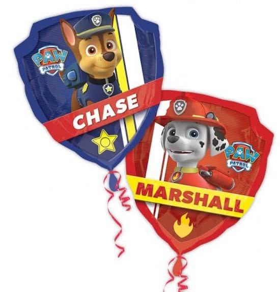 Disney Paw Patrol Chase & Marshall XL Foil Balloon - 2-Sided Print