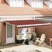 Maison Exclusive - Parasol manuel, 4 x 3,5 mètre, rayé jaune-orange, 100% polyester