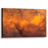 Merkloos / Sans marque Oranje Gloed van Zon over de Wolken Canvas - 90x60 cm Foto op Canvas Schilderij (Wanddecoratie op Canvas)