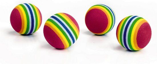 Beeztees Luxe Zachte Balletjes - Kattenspeelgoed - 4ST - 4 cm