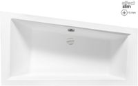 Badland INTIMA SLIM hoekbad 160 x 90 cm rechts wit met styropor ombouw