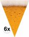 Merkloos / Sans marque Partyxplosion B.V. Bierglas print vlaggenlijn - 6x - slinger - 650 cm - bierfeest/oktoberfest versiering - kunststof