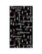Mani TEXTILE TPS_ESPRESS_NOIR40 tapijt, polyester, zwart, 40 x 60 cm