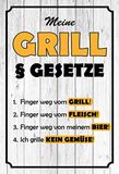 Schatzmix Spreuk Meine Grill § Wettelijke metalen bord 20x30 Deco tin Sign metalen bord, blik, meerkleurig, 20x30 cm