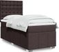 Maison Exclusive - Lit boxspring avec matelas, brun foncé, 100x200 cm, rembourré
