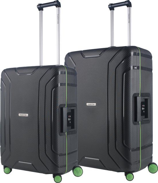 CarryOn Steward 2-delige Kofferset - Donkergrijs - TSA Slot - 170L - Polypropyleen