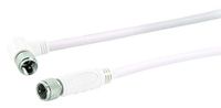Schwaiger SAT aansluitkabel 110 dB, 1,5 m, wit, 90 ° F-hoekstekker > F-stekker