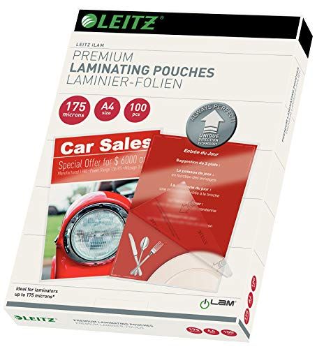Leitz UDT Hot Laminating Film Gloss A4 175 mic - 1 Pack