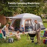 Tente familiale avec sac de rangement, adaptée au camping et aux vacances