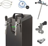 HAJUS AG Biertap STREAM 50K - 2-lijns, 55 l/h, Acier inoxydable, Noir