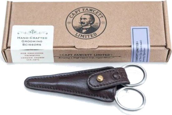 Captain Fawcett's Gentlemen's Emporium Snorrenschaar met lederen houder
