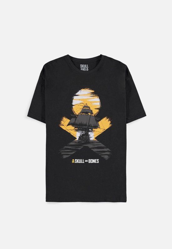 Skull & Bones Crossbones Heren T-shirt - zwart - M