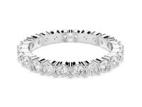 Swarovski Matrix Vittore ring, Ronde slijpvorm, Wit, Zilverkleurige afwerking