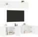 Maison Exclusive - Meuble TV mural 6 pièces bois d'ingénierie blanc