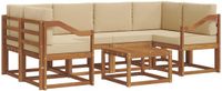 vidaXL - Acacia Hout Loungeset - Hoek Loungeset - Natuurlijk en Beige