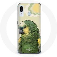 Maniacase Hoesjes voor Samsung Galaxy A20e Amazon Papegaaien Groen