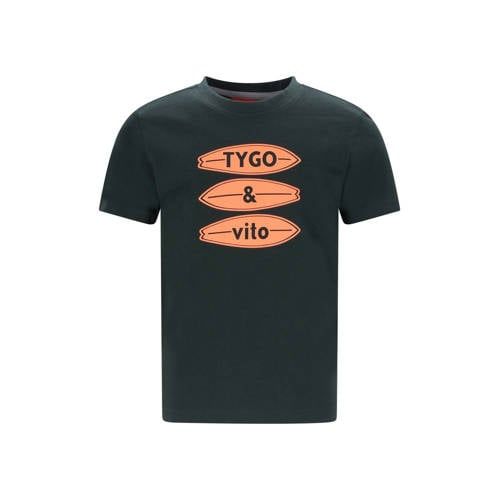 TYGO & vito jersey T-shirt donkergroen