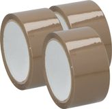 Kinzo Verpakkingstape - 3x - bruin - 48mm x 50m