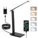 Bureaulamp, led, dimbare tafellamp, led-tafellamp met 5 kleuren en 5 helderheidsniveaus, leeslamp met USB-oplaadpoort, touch-bediening voor kinderen, slaapkamer, lezen, kantoren, zwart