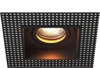 Ledvion – Trimless LED Inbouwspot Vierkant 130x130mm – Zwart – Dimbaar – Kantelbaar – GU10 – 2700K – 3W – IP20