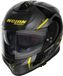 Nolan N80-8 helm met N-Com systeem, zwart/grijs/geel, maat S (56)