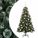 vidaXL Kunstkerstboom met Ballen 150 cm 150 LED's Warmwit