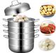 Bolt Edge Casserole à vapeur - Multisteamer - 5 couches - Argent - Acier - 3 L