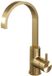 Brauer Gold Edition Hoge Opbouw Wastafelmengkraan met Draaibare Platte Uitloop Model B Goud Geborsteld PVD