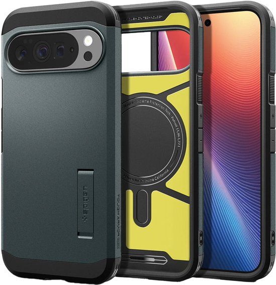 Spigen Tough Armor Backcover MagSafe voor de Google Pixel 10 Pro XL - Abyss Green