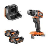 AEG SUBCOMPACT 18 V BRUSHLESS boormachine, 65 Nm, koffer, 2x 2,0 Ah accu, oplader - BS18SBL-202C