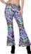 Wilbers Hippiebroek Panter Paars - Dames - Volwassen - Foute Party - Carnaval - Hippie - Maat 38/40