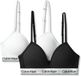 Calvin Klein Bralette Katoen/Elastaan Zwart/Wit