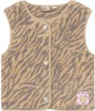 Daily7 Teddy Gilet Animal Beige Dierenprint Maat 110/116
