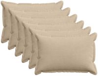 vidaXL - Kussensloop - 6 stuks - Houten - Taupe - 50 x 70 cm - Corduroy