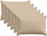 vidaXL - Kussensloop - 6 stuks - Houten - Taupe - 50 x 70 cm - Corduroy