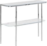 Beliani CALVERT - Table console - Blanc - Verre de sécurité
