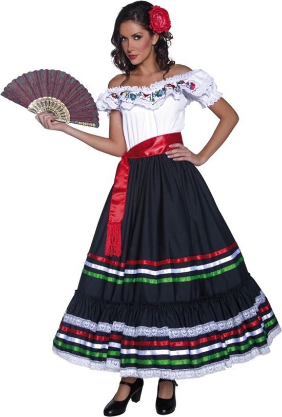 Vegaoo Verkleedkostuum Spaanse danseres voor dames Feestkleding - Verkleedkleding - Medium