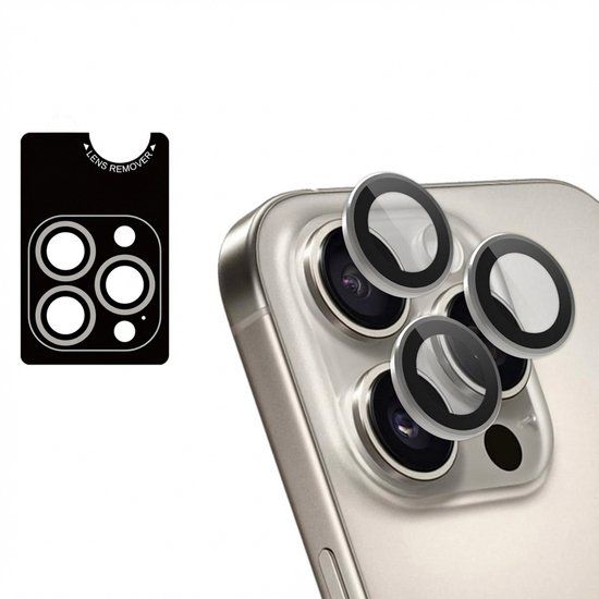 imoshion Camera Lens Protector - 2 Pack - Geschikt voor Apple iPhone 16 Pro Max / 16 Pro - Natural Titanium