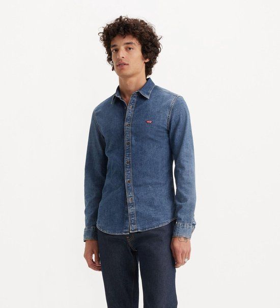 Levi's Herenoverhemd met lange mouwen - Blauw - Maat S