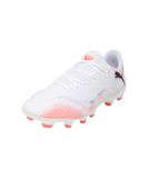 PUMA FUTURE 8 PLAY FG/AG Unisex Sportschoenen - PUMA White-PUMA Black-Glowing Red