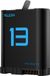 Telesin Batterie pour GoPro HERO 9/10/11/12 Black - 1750 mAh - Résistant au froid jusqu'à -20°C - Charge rapide