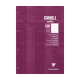 Clairefontaine 58196C Cursusblok Gelijmd "CORNELL notes" Pruim - A4 21x29,7 cm - 200 Pagina's Kleine Ruitjes