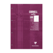 Clairefontaine 58196C Cursusblok Gelijmd "CORNELL notes" Pruim - A4 21x29,7 cm - 200 Pagina's Kleine Ruitjes