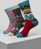 Urban Classics Christmas Nutcracker 3-Pack Sokken - 35/38 - Multicolours