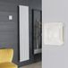 Ecoso, Hudson Reed Hudson Reed Radiateur design vertical électrique sec – 178,4 x 35,4 cm – Blanc – Rang simple – Thermostat rétroéclairé – Vitality Ardus - ECOSO x Hudson Reed