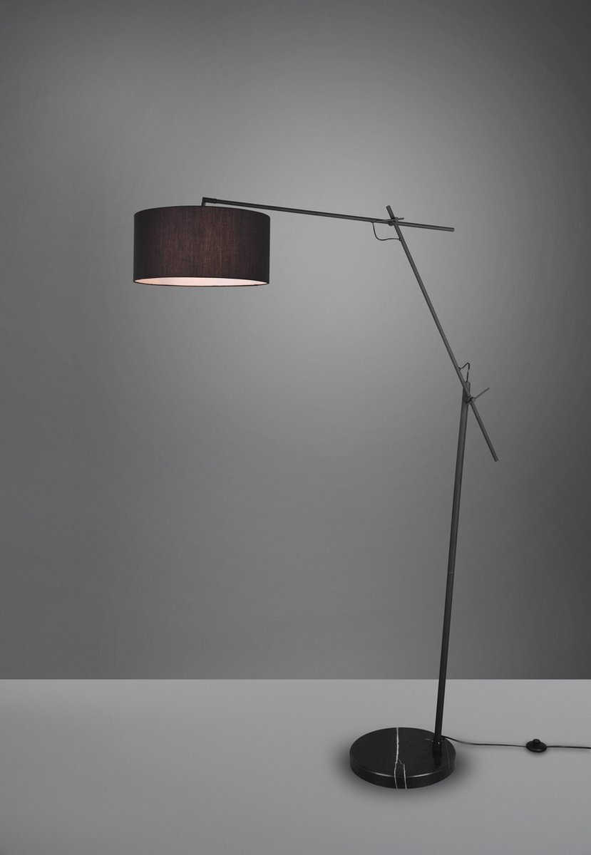 TRIO LEUCHTEN Trio Vloerlamp Ponte | Mat Zwart