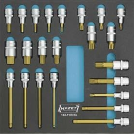 HAZET Dopsleutelset 1/2 inbus 23-delig in 2/3 163-119/23