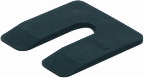 GB Wurth - Uitvulplaatjes met sleuf - Kunststof - Zwart - 50 mm - 192 stuks