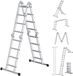 Songmics Ladder – 16 treden – 430 cm – Zilver